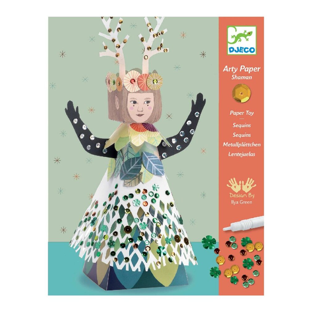 New Sealed Djeco Handicraft -Arty Paper Forest Spirits-Shaman7+